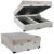 Cama Box Baú King Sintético Bipartido + Colchão Ortobom Airtech Molas Ensacadas 193x203x65 Cor:branco