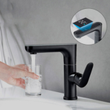 Torneira quadrado com Display de Temperatura e Função LED,   Regulagem  De Água  quente e frio e Giratória 360°