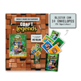 Kit de 10 envelopes com 50 cromos – Álbum oficial Craft Legends