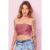 Top Faixa Up Glam Decote Reto Planet Girls Rosa Médio