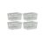 Kit 4 Cestos Organizadores sem tampa 2,5 litros Linha Grid