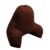 Encosto Dino Veludo Marrom (50x60x75)
