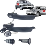 Kit Par Maçaneta Externa Porta + Cilindro Porta Malas + Cilindro Ignição VW Volkswagen Gol / Parati – 4 Portas – G3