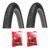 PAR PNEU KENDA SLICK 26×1.50 PRETO + 2 CÂMARAS KENDA – KIT COMPLETO