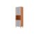 Paneleiro de Cozinha Esplêndida Torre Quente c/ 4 Portas e 1 Nicho p/ Forno 70cm Cinamomo/Platina – MGM