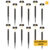 Kit 12 Luminarias Espeto Solar Jardim Balizador ABS 3000k