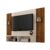 Painel Para Tv 39″ Alasca Com Nichos Off/fr Ripado – Móveis Arapongas
