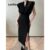 (Trendy) Lovito Vestido Elegante Vestido Liso Dividido Para Mulheres LNE58064