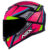 Capacete Asx Eagle Explorer Brilho Preto/Rosa/Prata