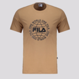 Camiseta Fila World Letter Marrom