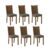 Kit 6 Cadeiras 4290 Madesa Rustic/Silver