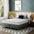 Cama Box com Colchão Queen Howie Espuma D28 (17x158x198) Branco e Cinza