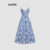 Lovito Vestido Boho Com Estampa Tribal E Amarração Nas Costas, Vestido De Verão/primavera Para Mulheres L113MD302