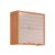 Armário Aéreo p/ Cozinha Eloise c/ 2 Portas Basculante Riscadas 80 cm Cinamomo/Off White – MGM