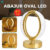 Kit 3 Luminária Abajur Oval de Cristal Luxuoso Dourado Led Moderno 3 Tons de Luz via USB Bivolt