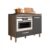 Balcão para Cooktop Fit 4 ou 5 Bocas e Forno Carvalho Nature com Chumbo Nicioli
