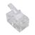 Kit 20 Conectores Macho Rj11 4 Vias Transparente Metaltex