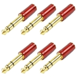 Kit 6 Unidades Plug Adaptador P2 / P10 Vermelho Santo Angelo