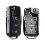 Capa / Carcaça de Chave Canivete / Sem Circuito – Volkswagen Gol Fox Polo Bora G5 3 Botões