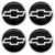 Jogo Emblema Calota Resinada Gm 48mm Preto/cromado