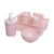Kit Higiene Trama Rosa Bebê 5 Peças Plasútil