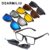 DEARMILIU Ultra-light 6pcs/1set Clip Polarizado Em Óculos De Sol Homens Mulheres Magnetic Eyeglass Frames Óculos Ópticos