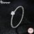 Bamoer 925 Sterling Sliver Ring Empilhável 0.1ct Moissanite Jóias De Moda Requintada Presentes Para Mulheres