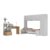 Conjunto Quarto Cama de Solteiro com Guarda-Roupas e Escrivaninha Multimóveis MP4123