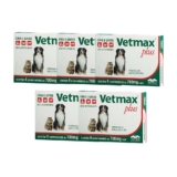 Vetmax Plus 700mg Vetnil 4 comp. Cães e Gatos Kit com 5