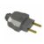 Kit 10 Plugues Machos 2P 10A 250V Cinza Axial Prensa Cabo