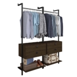 Closet Estilo Industrial Siena C/gaveta Preto/imbui – Móveis Arapongas