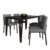 Mesa Com 4 Cadeiras Industrial 1,36 Denver Pt/pt/cz – Móveis Arapongas