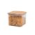 Pote de acrílico 650ml com tampa de bambu transparente quadrado – Oikos