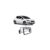 Moldura 2 Din Carro Peugeot 308 408 Cinza 2012 até 2019 CH JP Cinza EPX132 Multimídia Painel