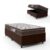 Cama Box Baú Solteiro Colchão Espuma Orthoface Polar 88x188x66cm Marrom – Suporta Até 120kg