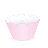 Wrapper Cupcake Tradicional – Rosa Claro – 5cm x 22cm – 12 unidades – Nc Toys
