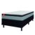 Cama Box Solteiro Colchão Molas Ensacadas Real 88x188x65cm Preto / Cinza- Suporta até 130Kg por Pess
