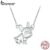Colar De Fita Bamoer 925 Sterling De Bulldog Francês Fofo Em Forma Moda Jóias Para Mulheres