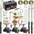 Kit Pesca 3 Varas 1,20m 10kg com maleta e 85 Acessórios