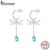 Brincos Bamoer 925 Sterling Sliver Dragonfly Tassel Jóias Para Mulheres