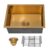 Cuba Cozinha Gourmet Quadrada Gold Dourado Inox Acessórios