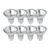 Kit 8 Lampadas Halogena Dicroica Mini Mr11 35W 12V Gu4 2800K