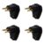 Kit 4 Plugues Machos 90? 2P+T 10A 250V Preto Prensa Cabo