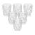 Jogo De Copos De Vidro Diamond Transparente 270ml 6 Peças – Lyor