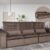 Sofá Retrátil/Reclinável 3 Lugares Capuccino Podium Marquês Estofados