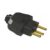 Kit 10 Plugues Machos 2P+T 10A 250V Axial Preto Prensa Cabo