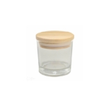 Pote de Vidro Hermético com Tampa de Madeira 60 ml – 6,7×5,3cm – 1 unidade – Rizzo