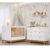 Conjunto Quarto de Bebê 1 Berço 1 Cômoda 6 Gavetas Chantilly Branco/Nature