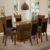 Conjunto Sala de Jantar Madesa Atlanta Mesa Tampo de Vidro com 6 Cadeiras – Rustic/Preto/SintPreto