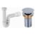 Sifão Branco Com Válvula Metal Para Lavatório Pias Cuba Kit